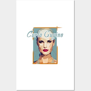 Carla Gugino watercolor portrait graphic design Posters and Art